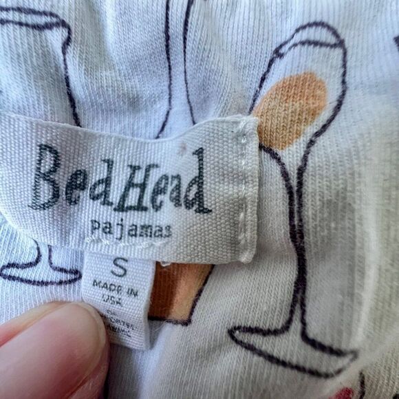 Bed Head Pajama Set Cheers Wine Girls Slumber Party Cotton Pockets Colorful - Picture 5 of 7